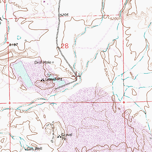 Topographic Map of Hutch Canyon, NM