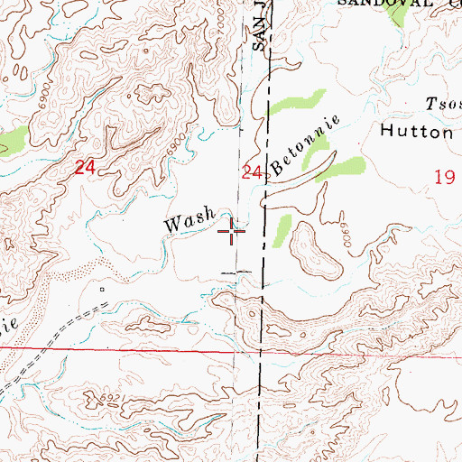 Topographic Map of Hutton Canyon, NM