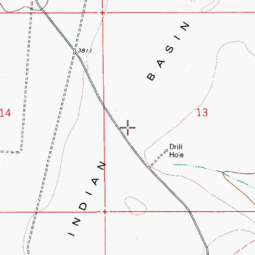 Topographic Map of Indian Basin, NM