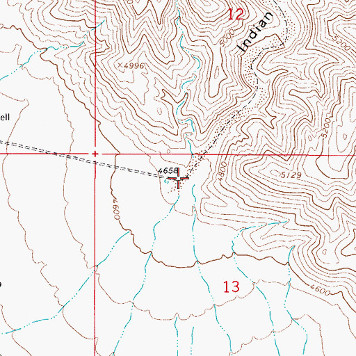 Topographic Map of Indian Draw, NM