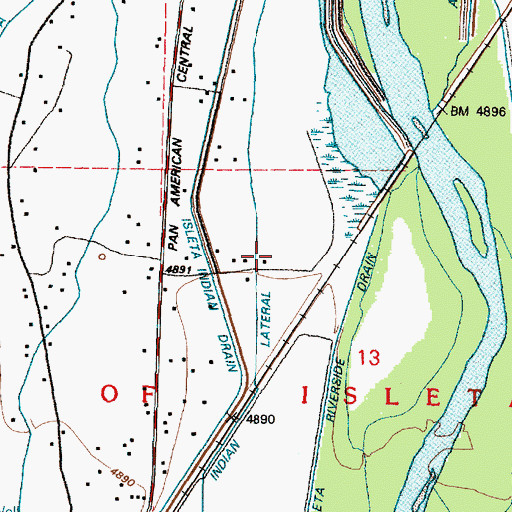 Topographic Map of Indian Lateral, NM