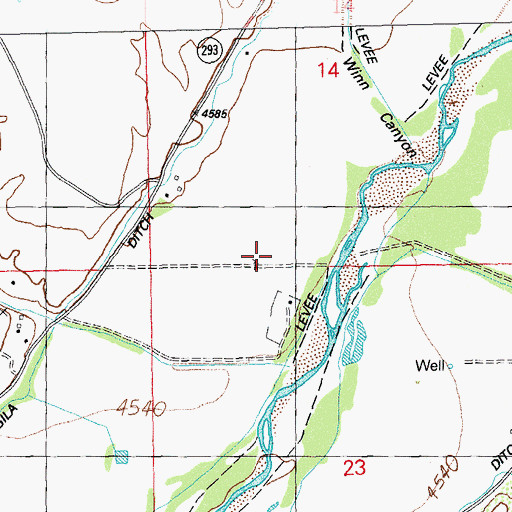 Topographic Map of Indian Ruins, NM