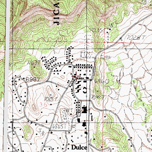 Topographic Map of Indian Sanitarium, NM