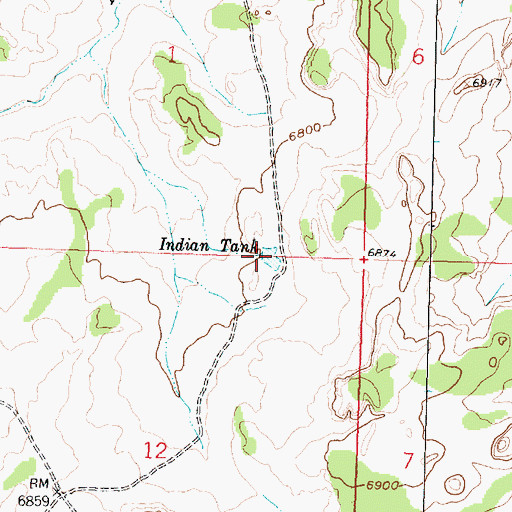 Topographic Map of Indian Tank, NM