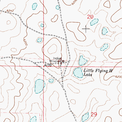 Topographic Map of Indian Windmill, NM