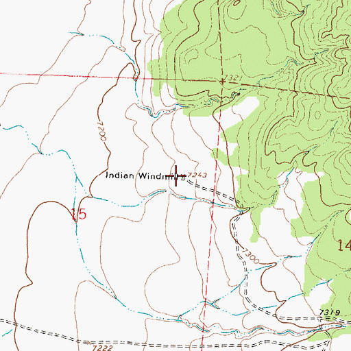 Topographic Map of Indian Windmill, NM