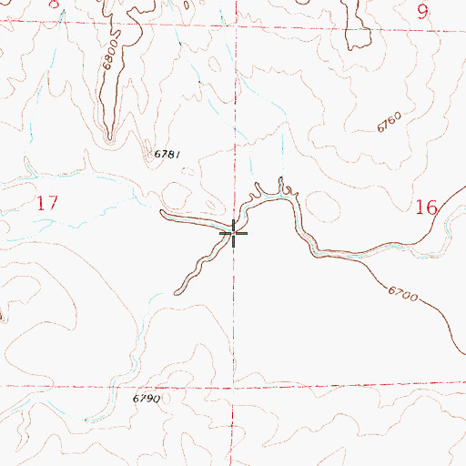 Topographic Map of Inditos Draw, NM