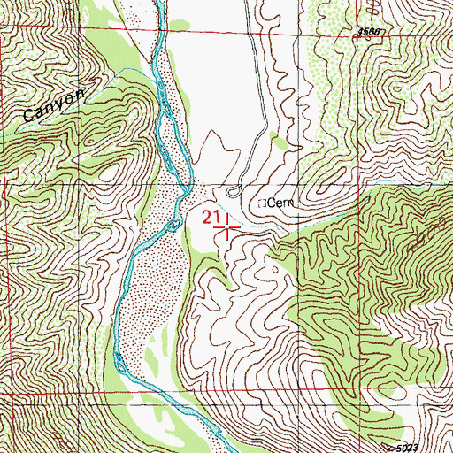 Topographic Map of Ira Canyon, NM