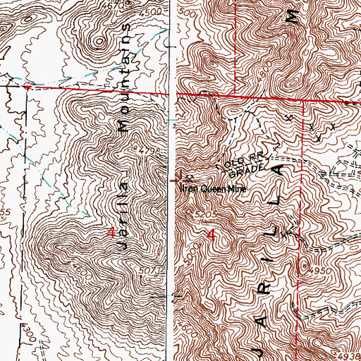 Topographic Map of Iron Queen Mine, NM