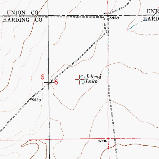 Topographic Map of Island Lake, NM