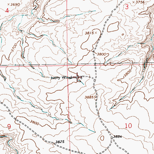 Topographic Map of Ivory Windmill, NM