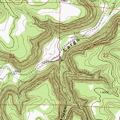 Topographic Map of J S Canyon, NM