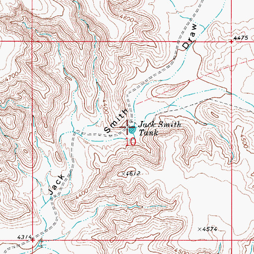 Topographic Map of Jack Smith Tank, NM
