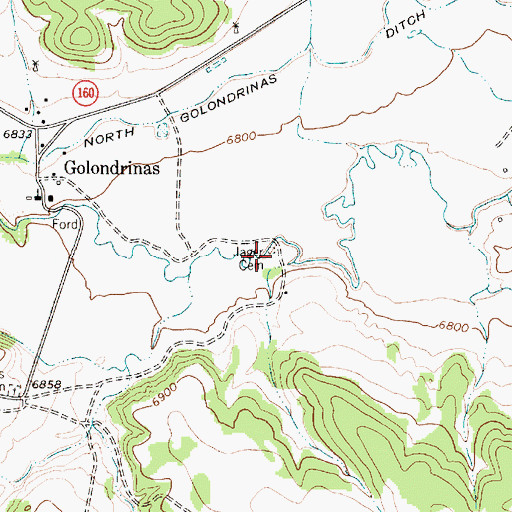 Topographic Map of Jager Cemetery, NM