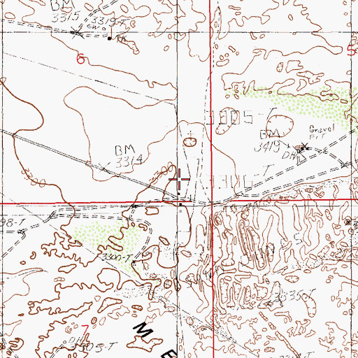 Topographic Map of James Ranch, NM
