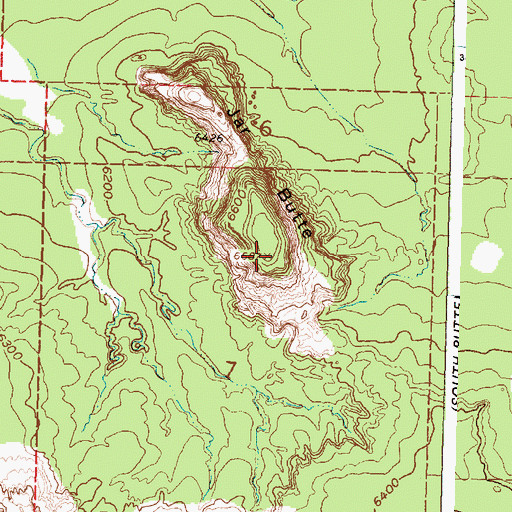 Topographic Map of Jar Butte, NM