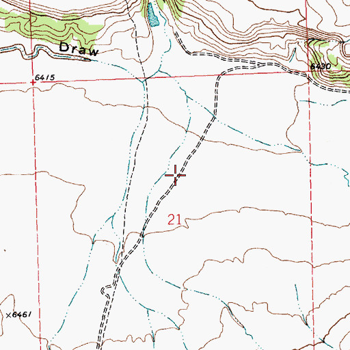 Topographic Map of Jaralosa Canyon, NM