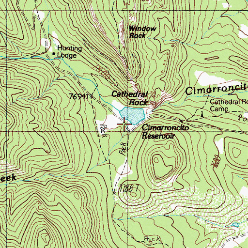 Topographic Map of Jeff Creek, NM