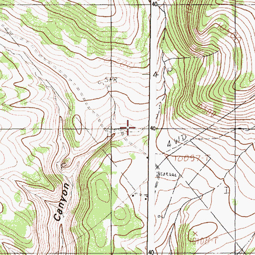 Topographic Map of Jensen-Thomas Cow Camp, NM