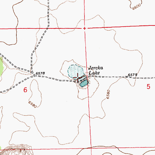 Topographic Map of Jercka Lake, NM