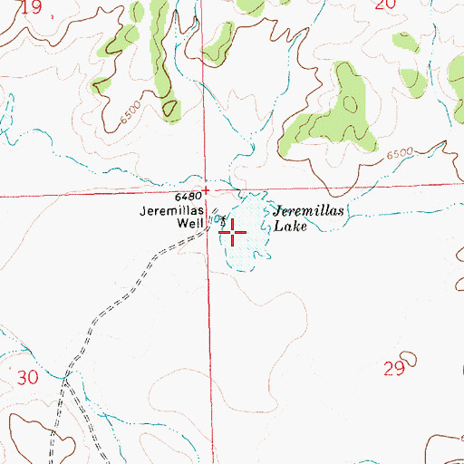 Topographic Map of Jeremillas Lake, NM