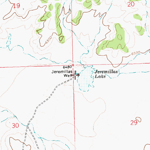Topographic Map of Jeremillas Well, NM