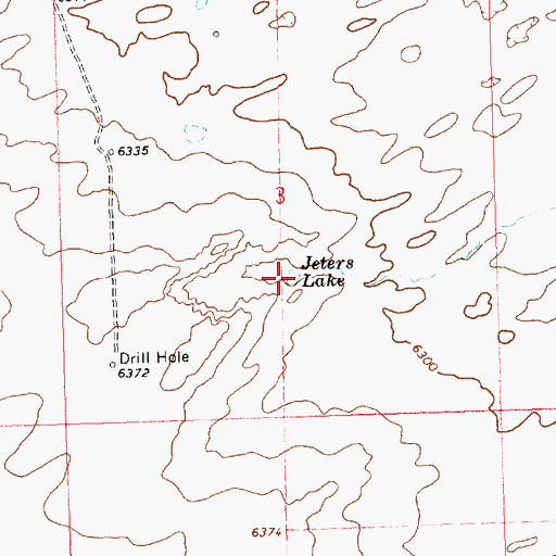Topographic Map of Jeters Lake, NM
