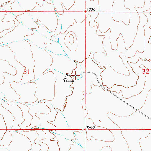 Topographic Map of Jim Tank, NM