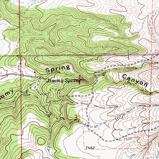 Topographic Map of Jimmy Spring, NM