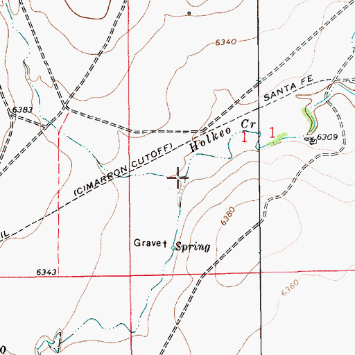Topographic Map of Joe Cabin Arroyo, NM