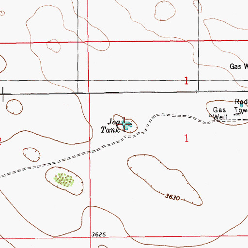Topographic Map of Jog Tank, NM