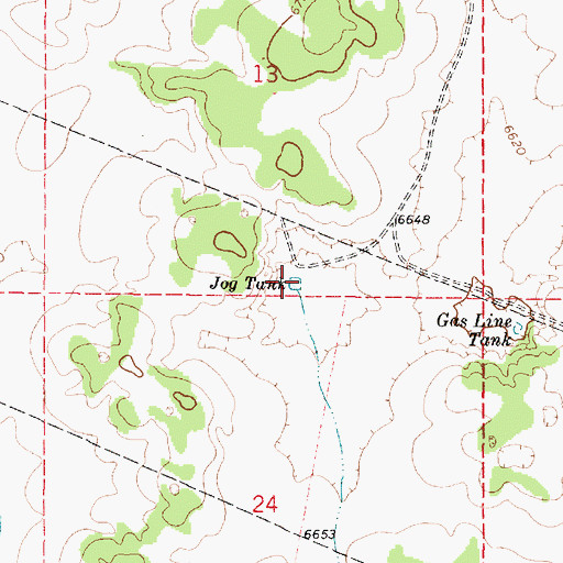 Topographic Map of Jog Tank, NM