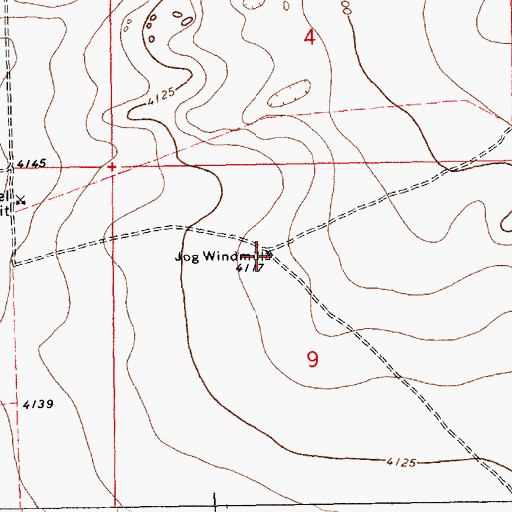 Topographic Map of Jog Windmill, NM