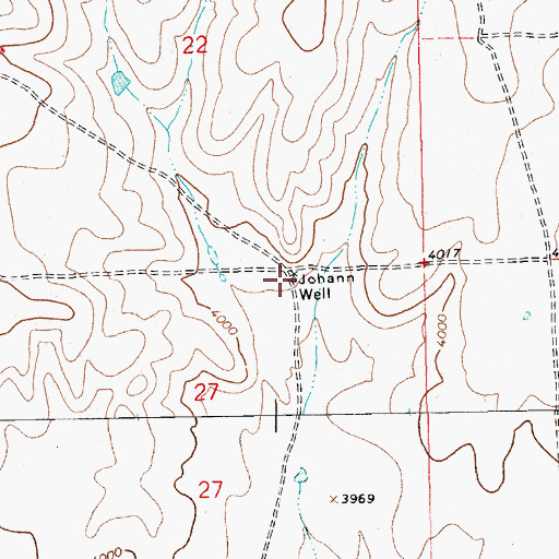 Topographic Map of Johann Well, NM