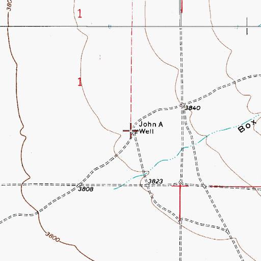 Topographic Map of John A Well, NM