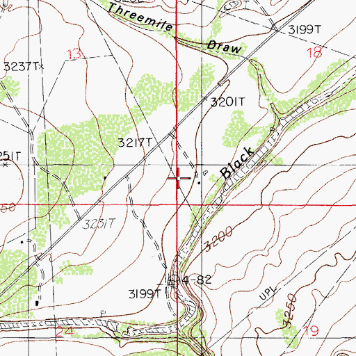 Topographic Map of John Forehand Ranch, NM