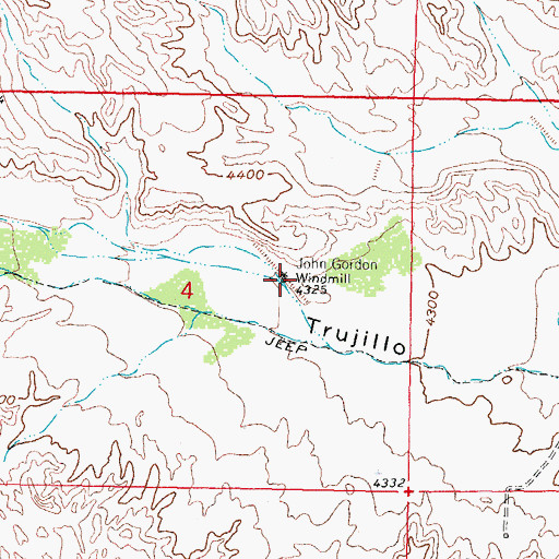 Topographic Map of John Gordon Windmill, NM