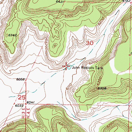 Topographic Map of John Renlods Tank, NM