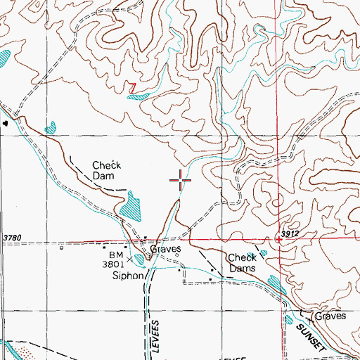 Topographic Map of Johns Canyon, NM