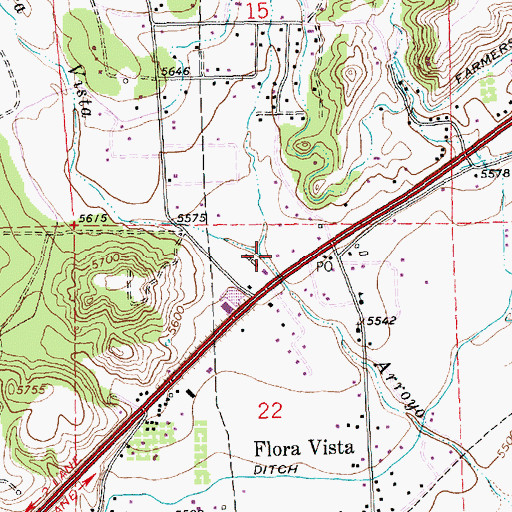 Topographic Map of Johnson Arroyo, NM