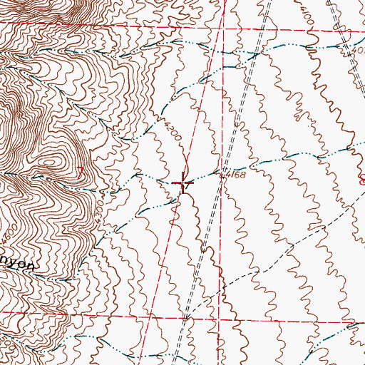 Topographic Map of Johnson Canyon, NM