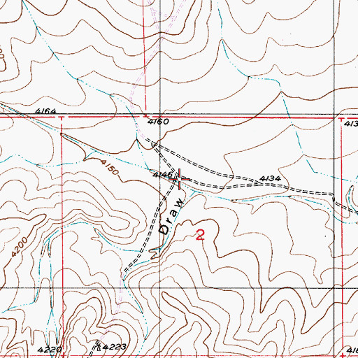 Topographic Map of Johnson Draw, NM