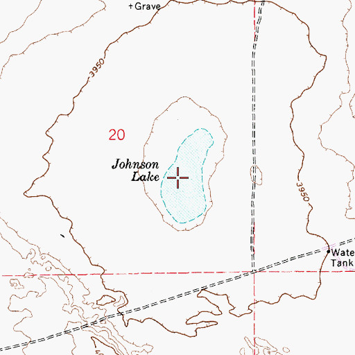 Topographic Map of Johnson Lake, NM