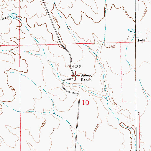 Topographic Map of Johnson Ranch, NM