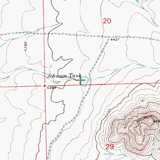 Topographic Map of Johnson Tank, NM