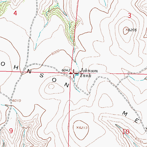 Topographic Map of Johnson Tank, NM
