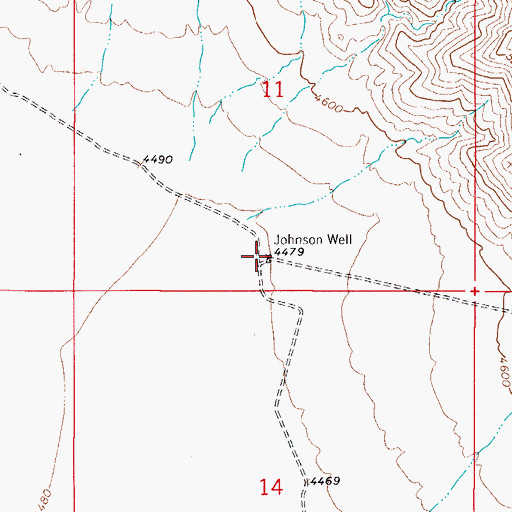 Topographic Map of Johnson Well, NM
