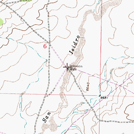 Topographic Map of Johnson Well, NM