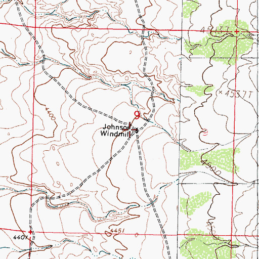 Topographic Map of Johnson Windmill, NM