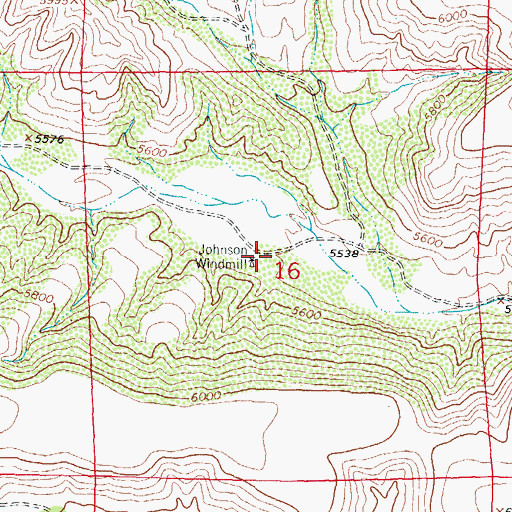 Topographic Map of Johnson Windmill, NM